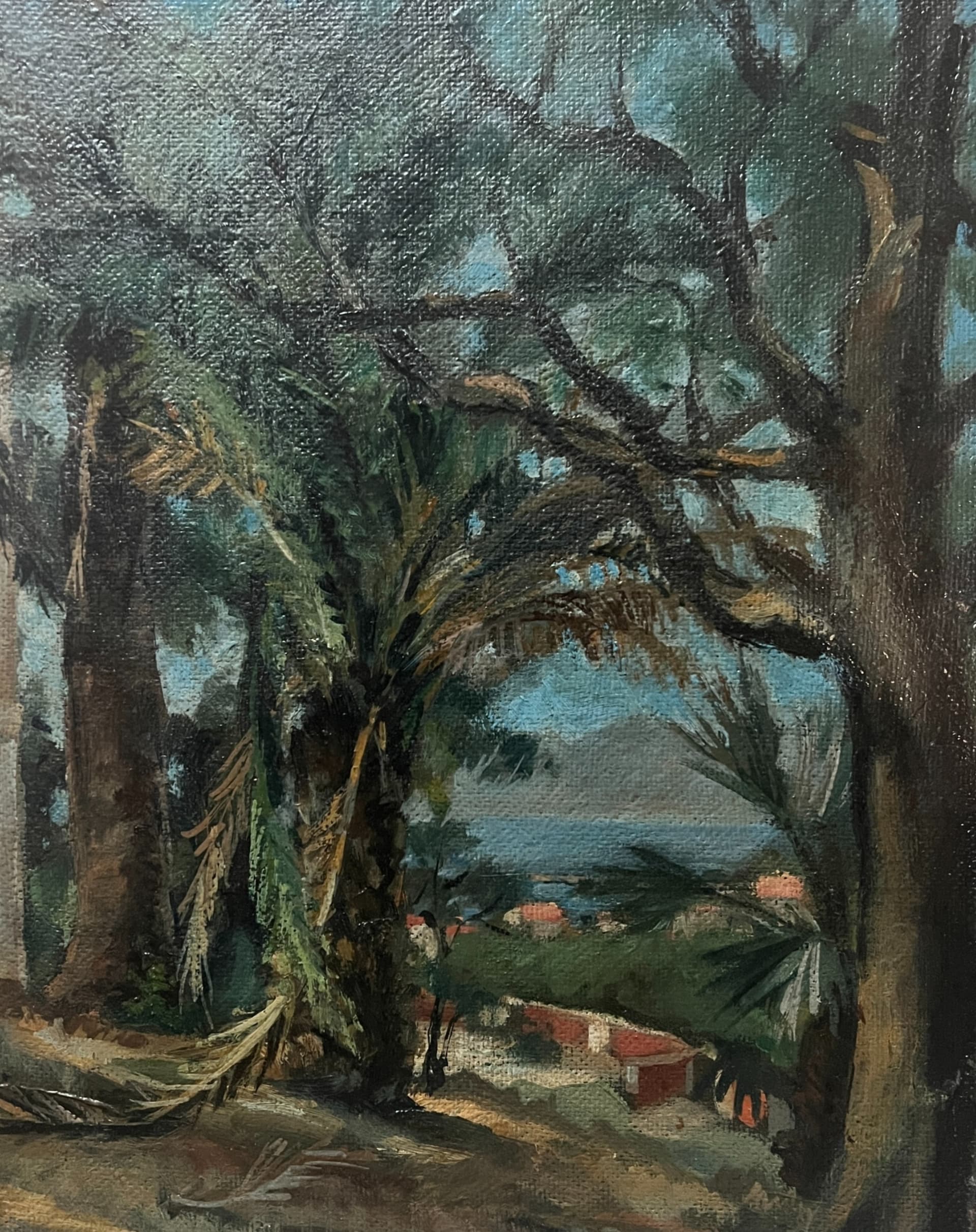Painting Summer Landscape View on the Sea