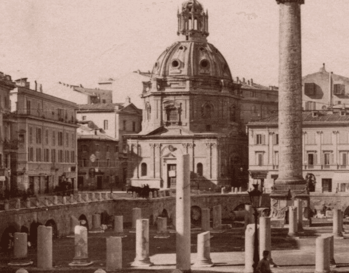 Vintage Photograph Italy, Roma Landscape, Forum 1901 image 2