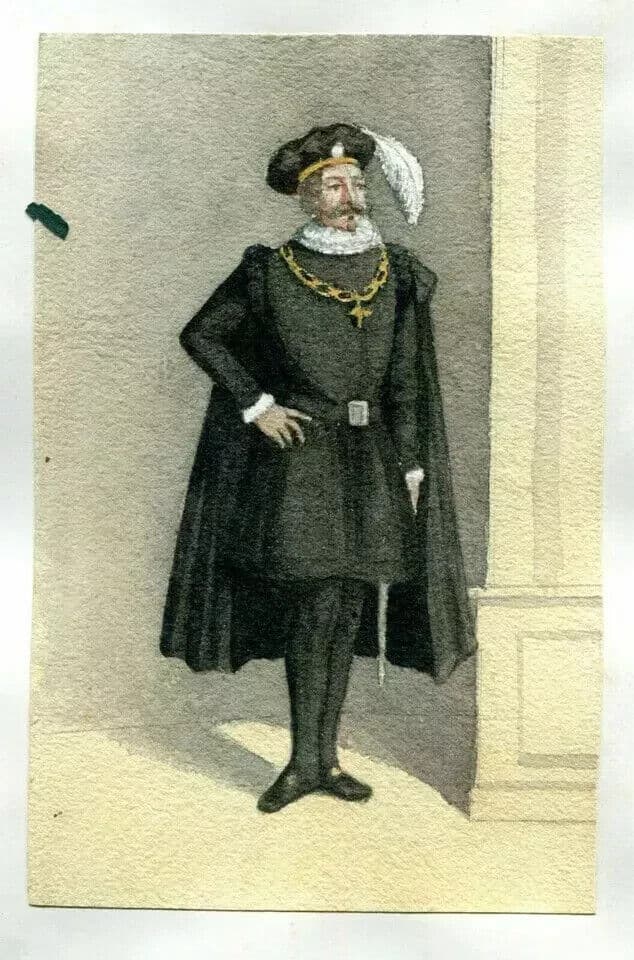 Vintage Drawing Original Man from the Church - Vatican image 4