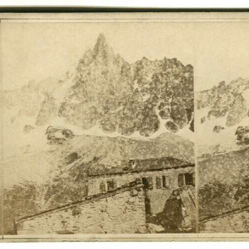 Vintage Stereoview SAVIOZ - Montenvers and Dru Landscape c. 1870 image 2