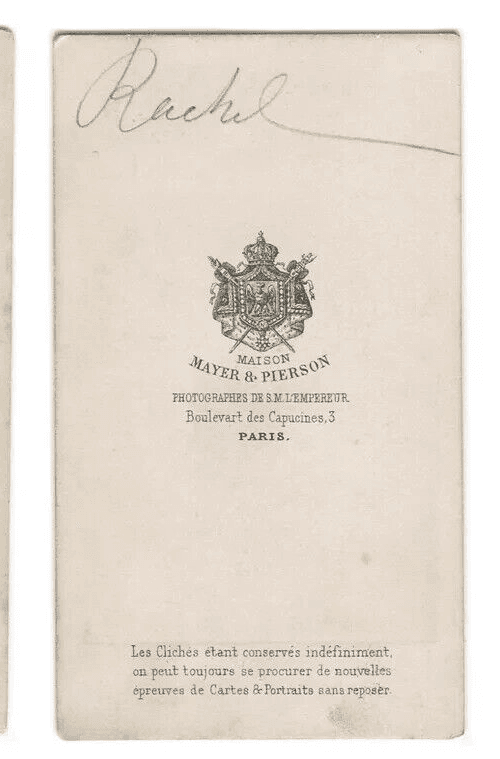 CDV Vintage Photographs Mayer et Pierson, Rachel, cantatrice image 3