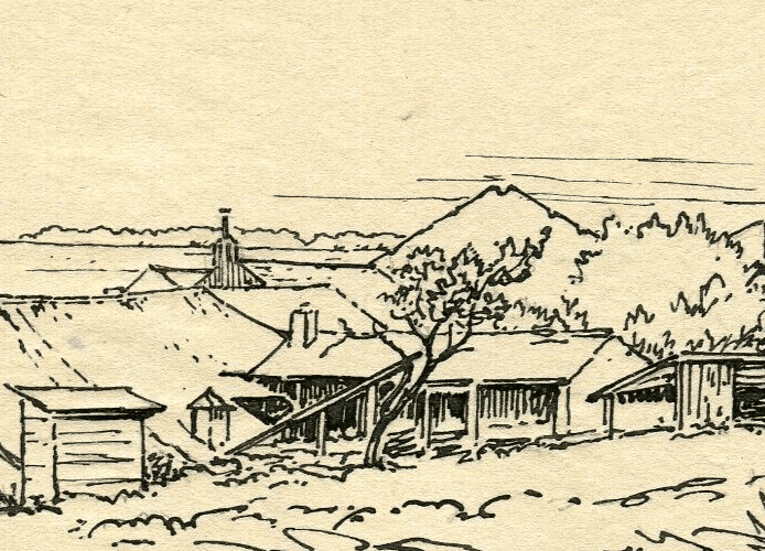 Vintage Ink Drawing Original signed Champeroux, Lorraine Landscape image 2