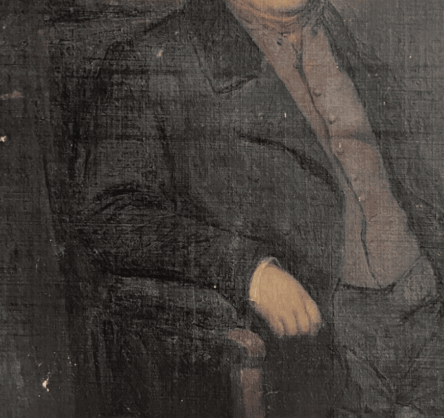 Antique Original Painting Man, Portrait, Businessman 19th image 3