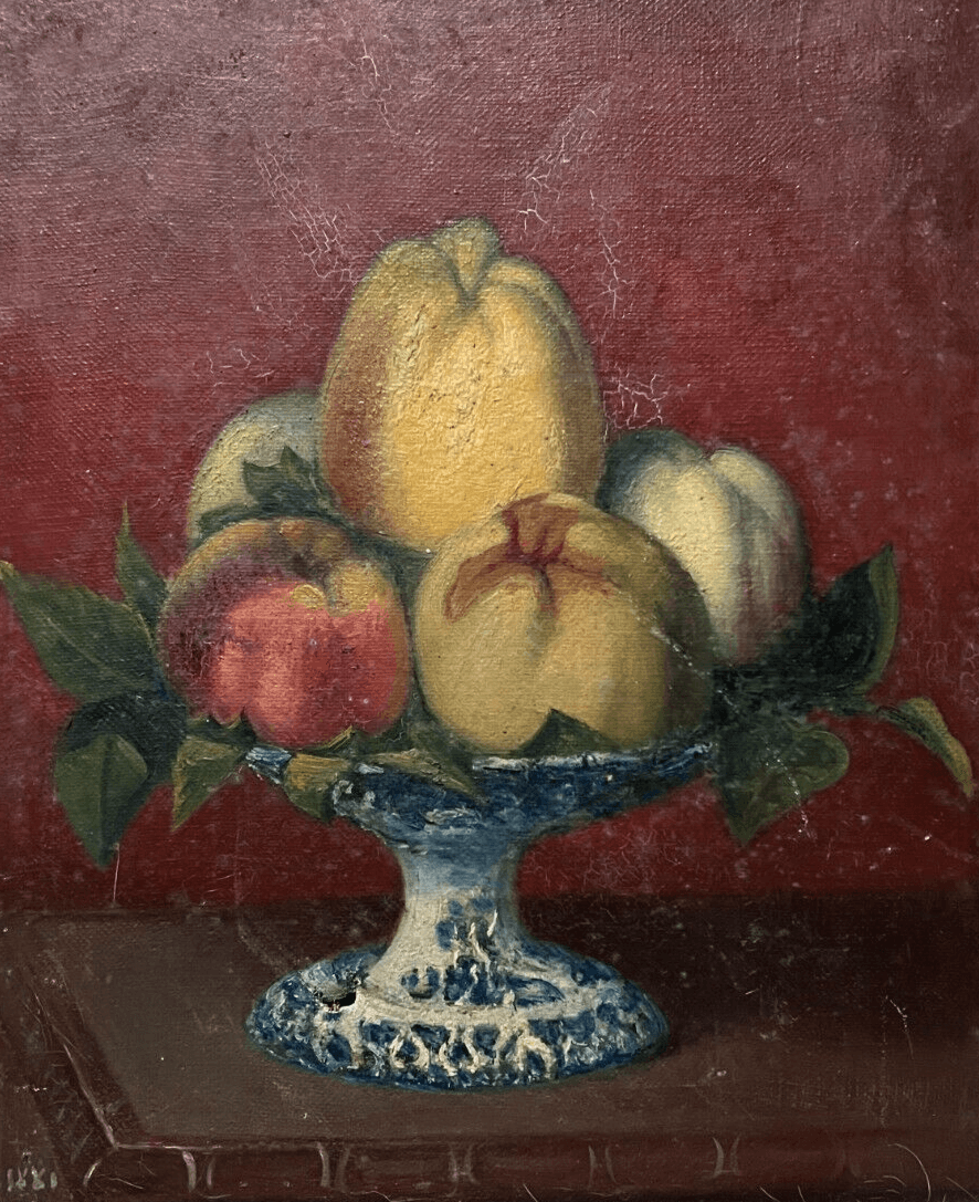 Antique Painting Orginal 19th Still Life Camille BOUCHET (1799-1890) Fruits image 1
