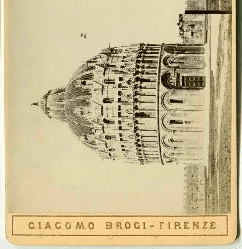 Vintage Stereoview Giacomo Photograph BROGI - Pisa. Il Battistero c. 1870 image 3