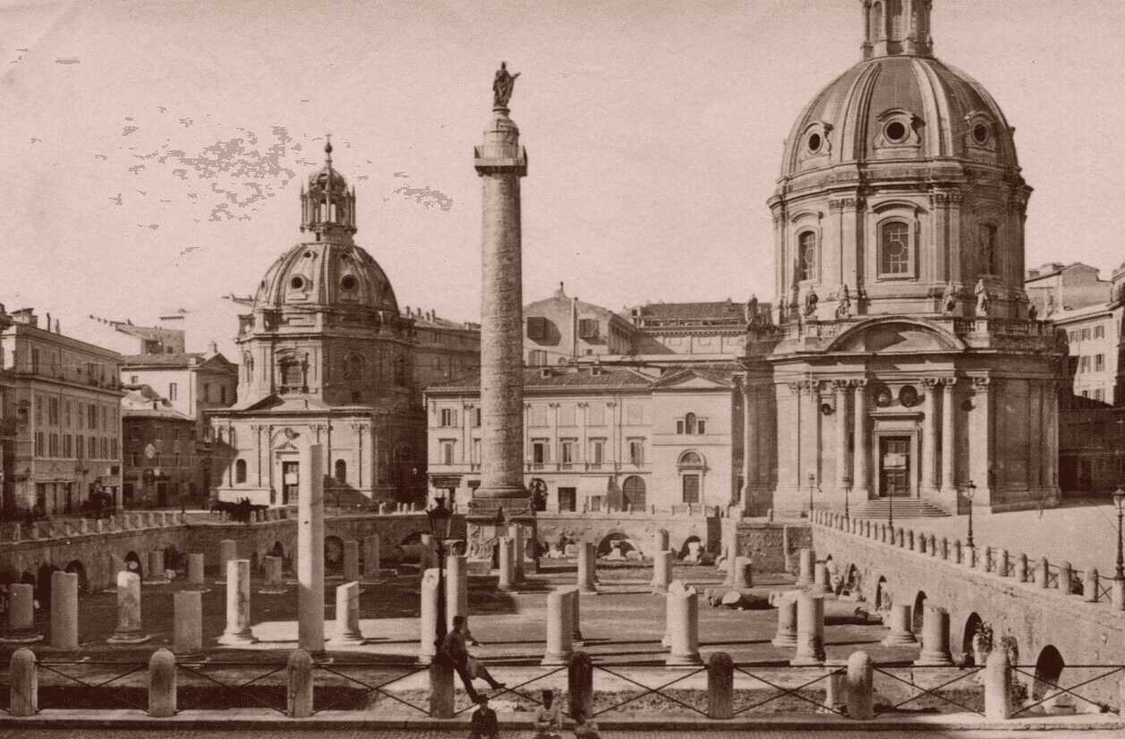 Vintage Photograph Italy, Roma Landscape, Forum 1901 image 1