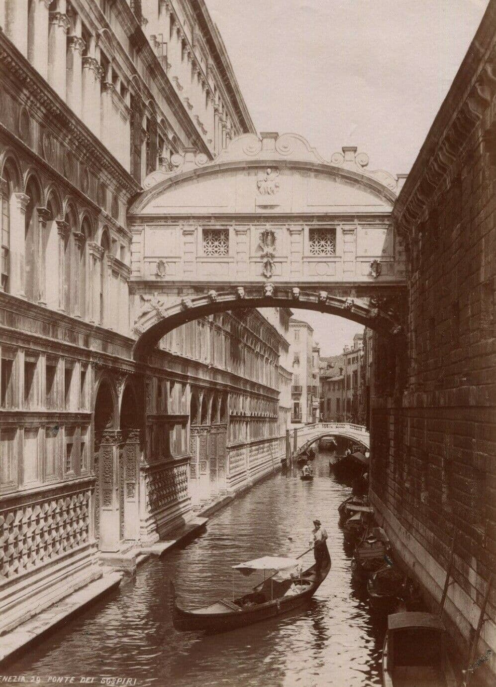 Vintage Photographs Landscape Venezia, Ponte dei Sospiri, Italy circa 1900 image 1