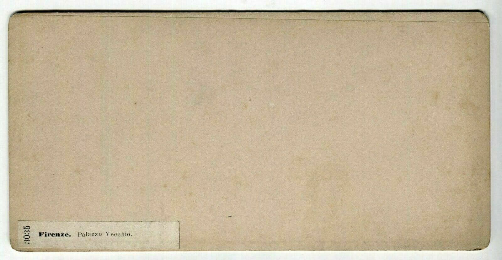 Vintage Stereoview Original Giacomo BROGI - Palazzo Vecchio c. 1870 image 2