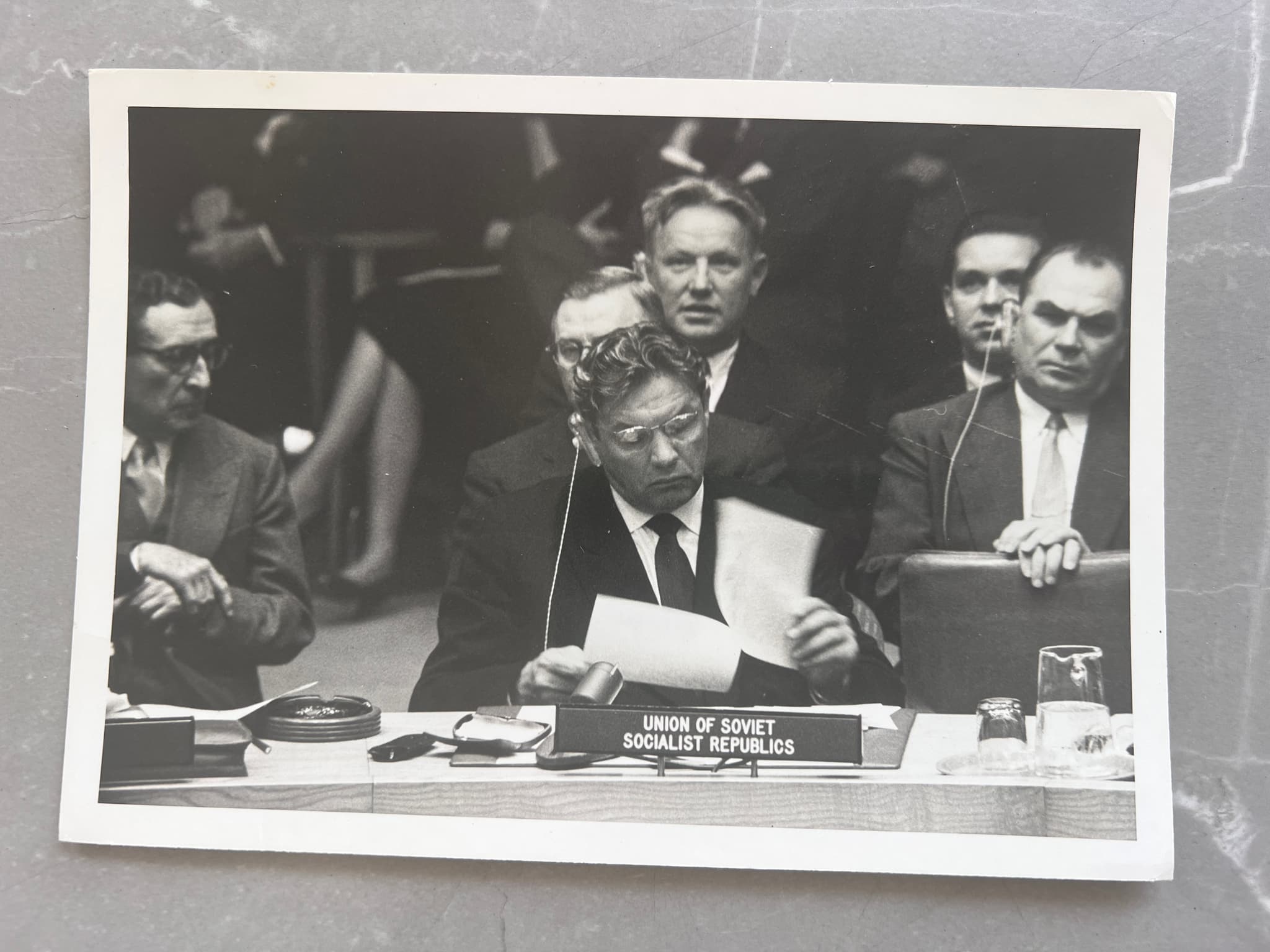 Press Photo Security Council Debates Suez Canal Issue image 1