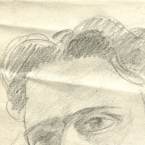 Vintage Original Pencil Drawing Man Portrait c. 1929 image 5
