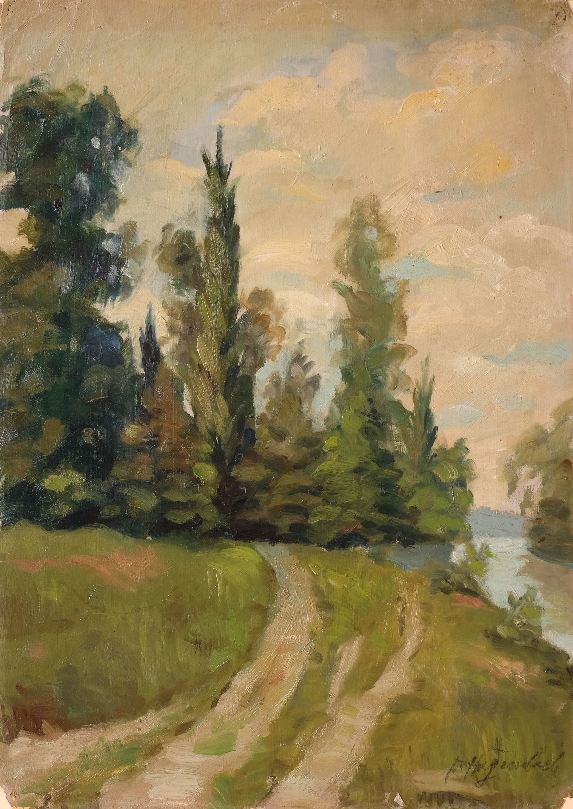 Painting Path to the Forest Landscape