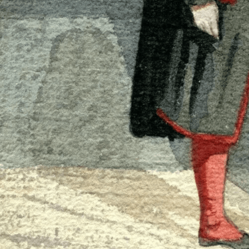 Antique Drawing Original Costume, Man, Italy, Religious, Church image 3