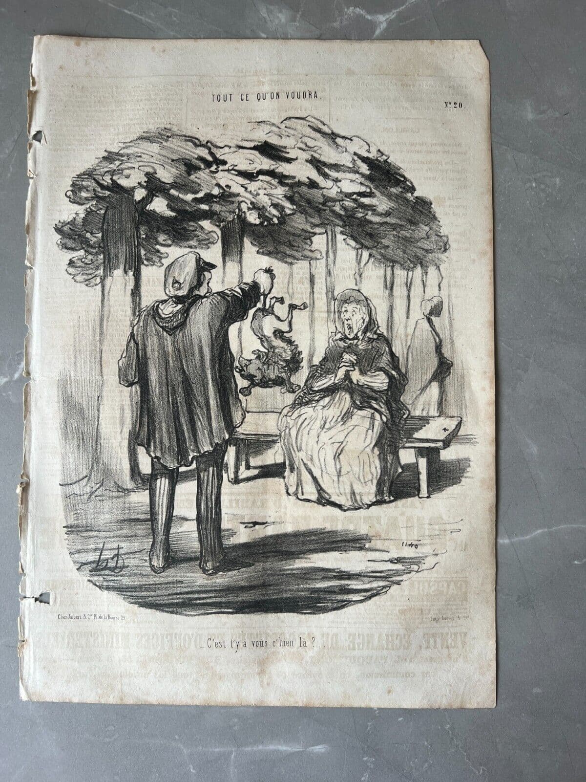 Antique Print 19th century Daumier, Tout ce qu'on Voudra, Mari, Jalousie image 7