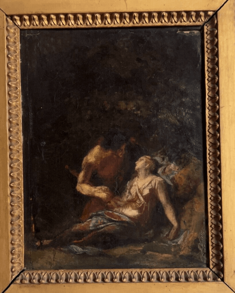 Antique Original Painting Louis HERSENT (1777-1860) Antique Scene image 3
