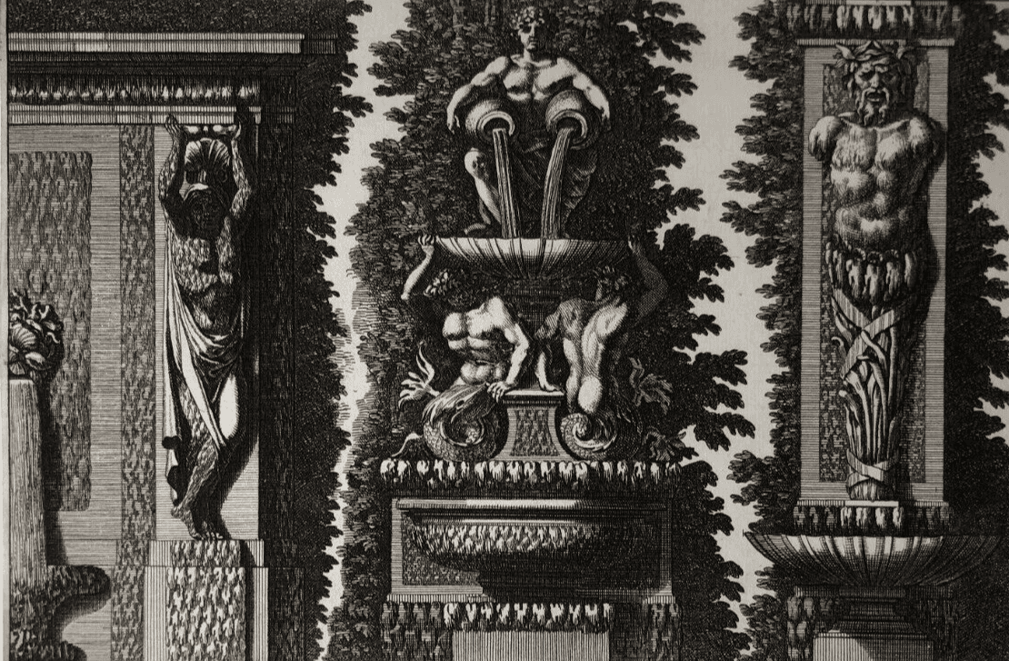 Vintage Etching by Jean Le Pautre (1618–1682) Architecture Architectural