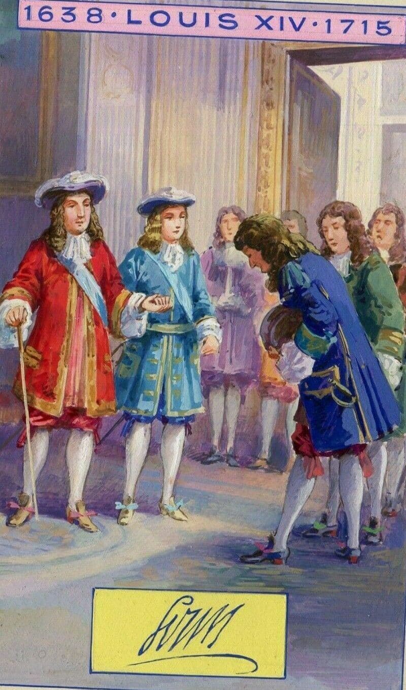 Drawing Louis XIV introduce the new Spanish King to the Court image 1