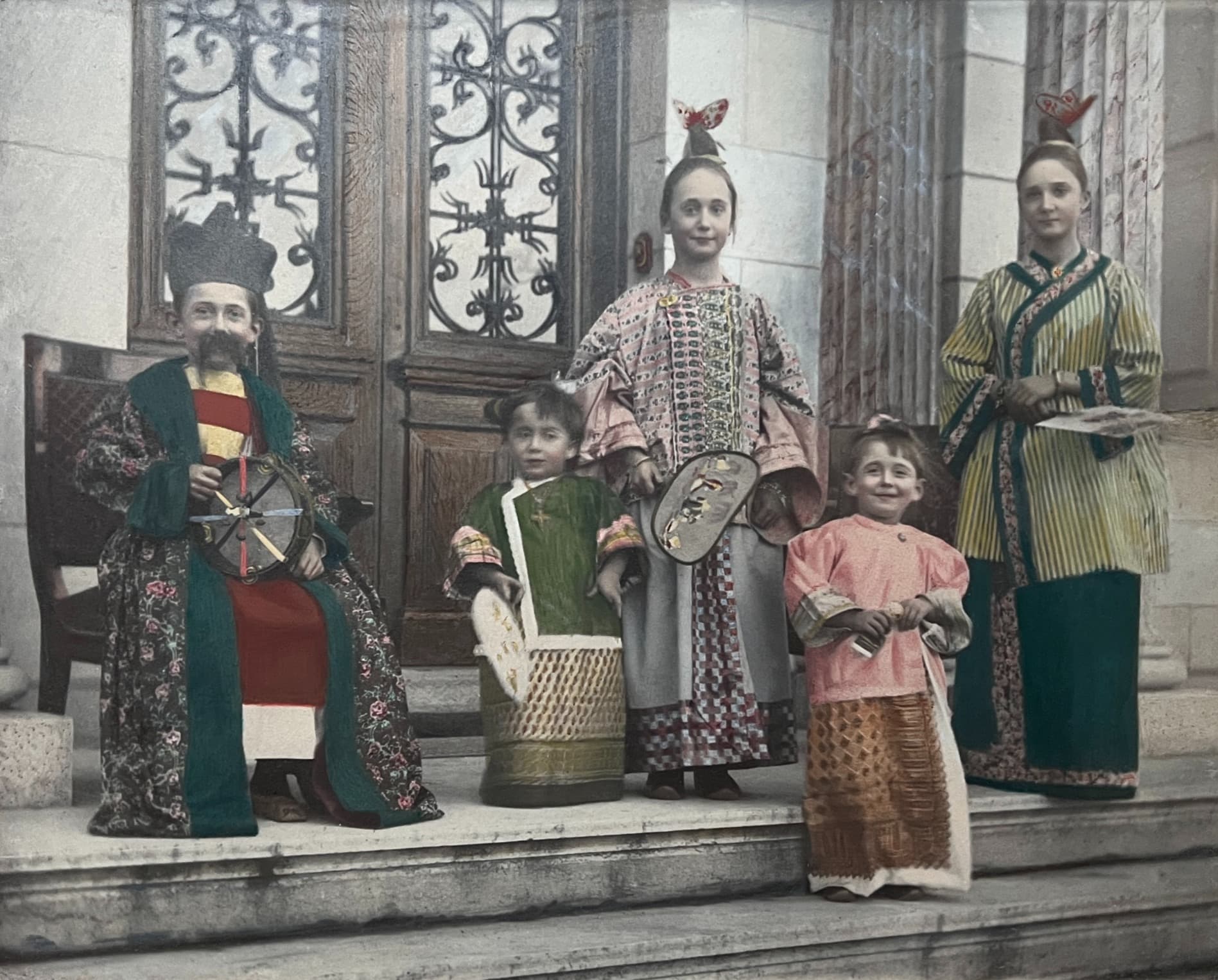 Antique Photograph Asian Family Portraits image 1