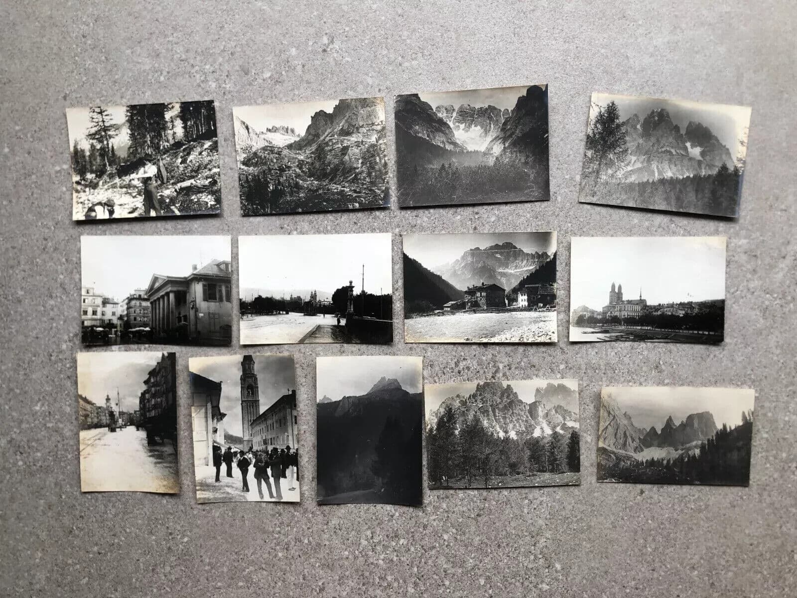 Vintage Photographs Lot x13 Mountain Landscape and Cityview People 1902 image 5