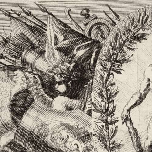 Antique Pierre Jean MARIETTE (1694-1774) Ornament, Nude, Architecture Etching image 3