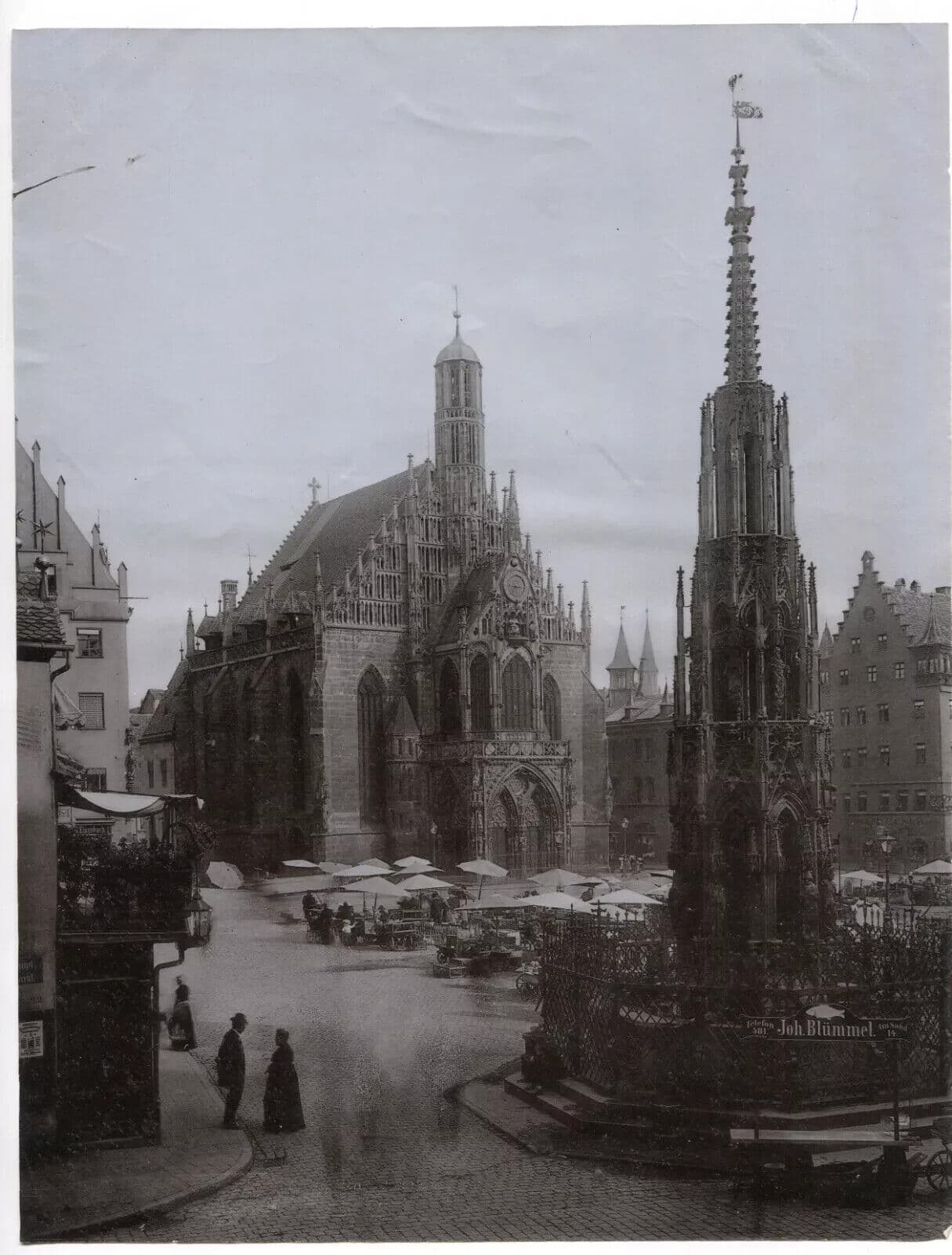 Vintage Photographs Landscape Nuremberg, Notre-Dame Church, Germany c 1900 image 6