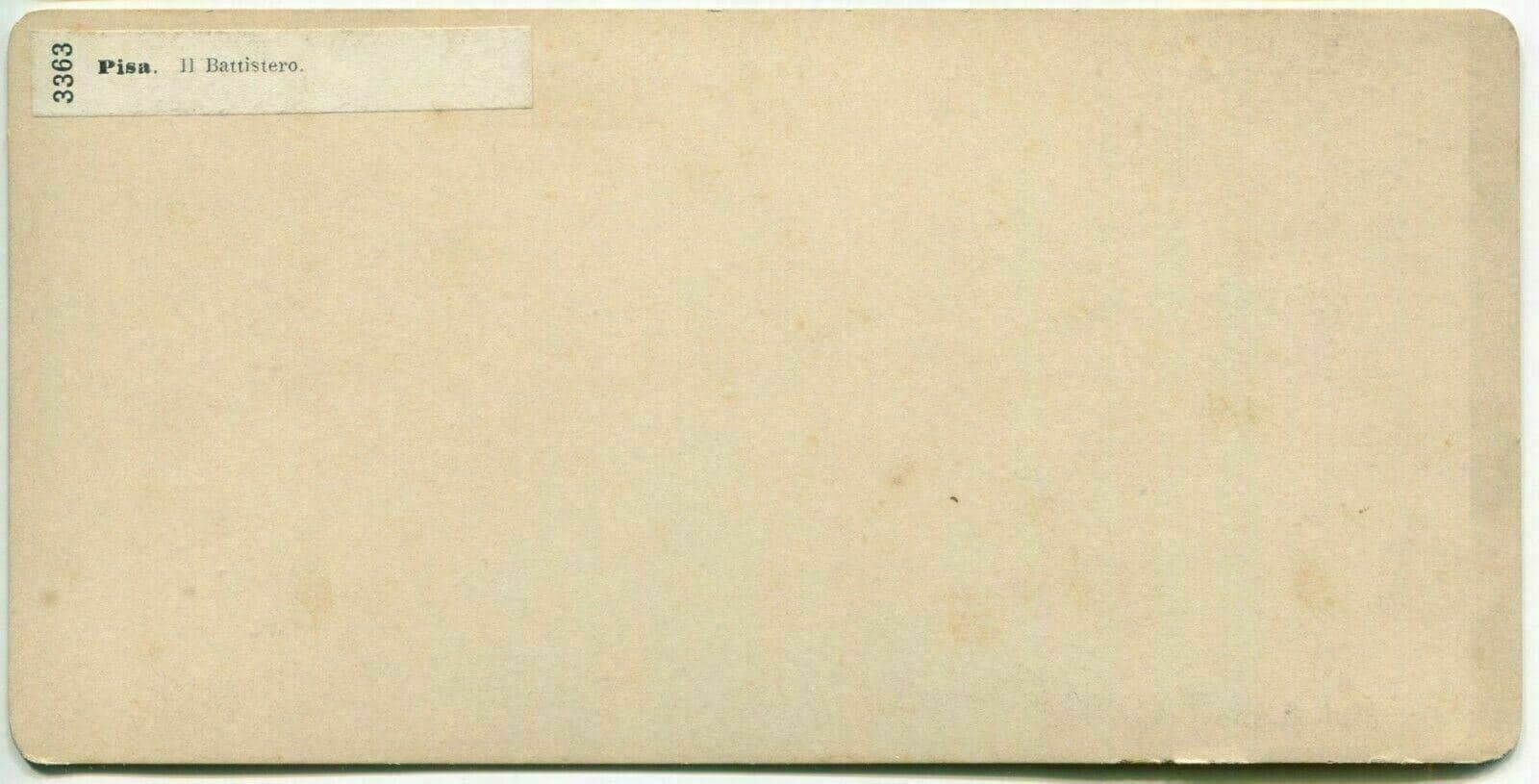 Vintage Stereoview Giacomo Photograph BROGI - Pisa. Il Battistero c. 1870 image 6