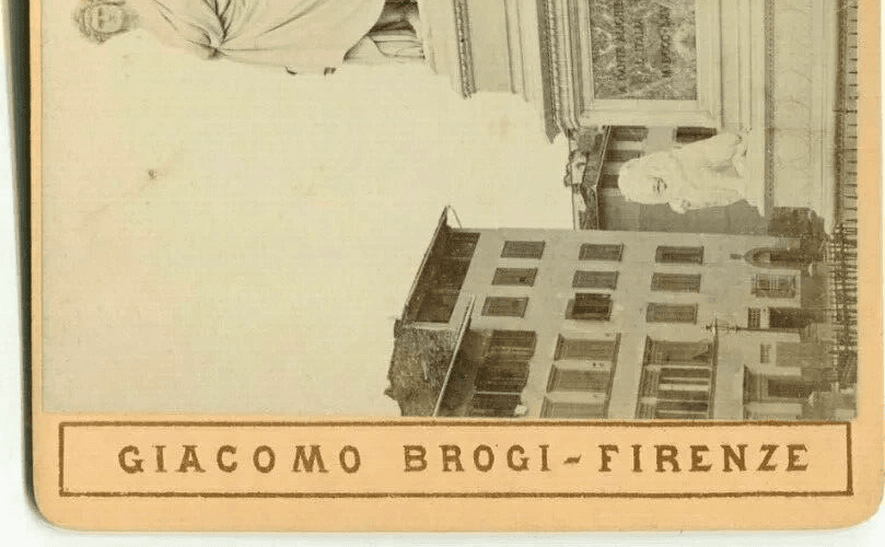 Vintage Stereoview - Giacomo BROGI - Florence. Dante Alighieri del Pazzi c1870 image 3