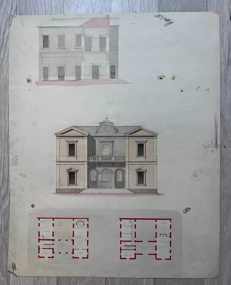 Antique Architecture Drawing Building, Architecture and Plans image 6