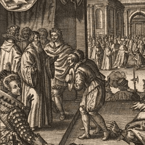 Antique Etching Léonard GAULTIER (1561-1630) History, Royalty, War, Religion image 3