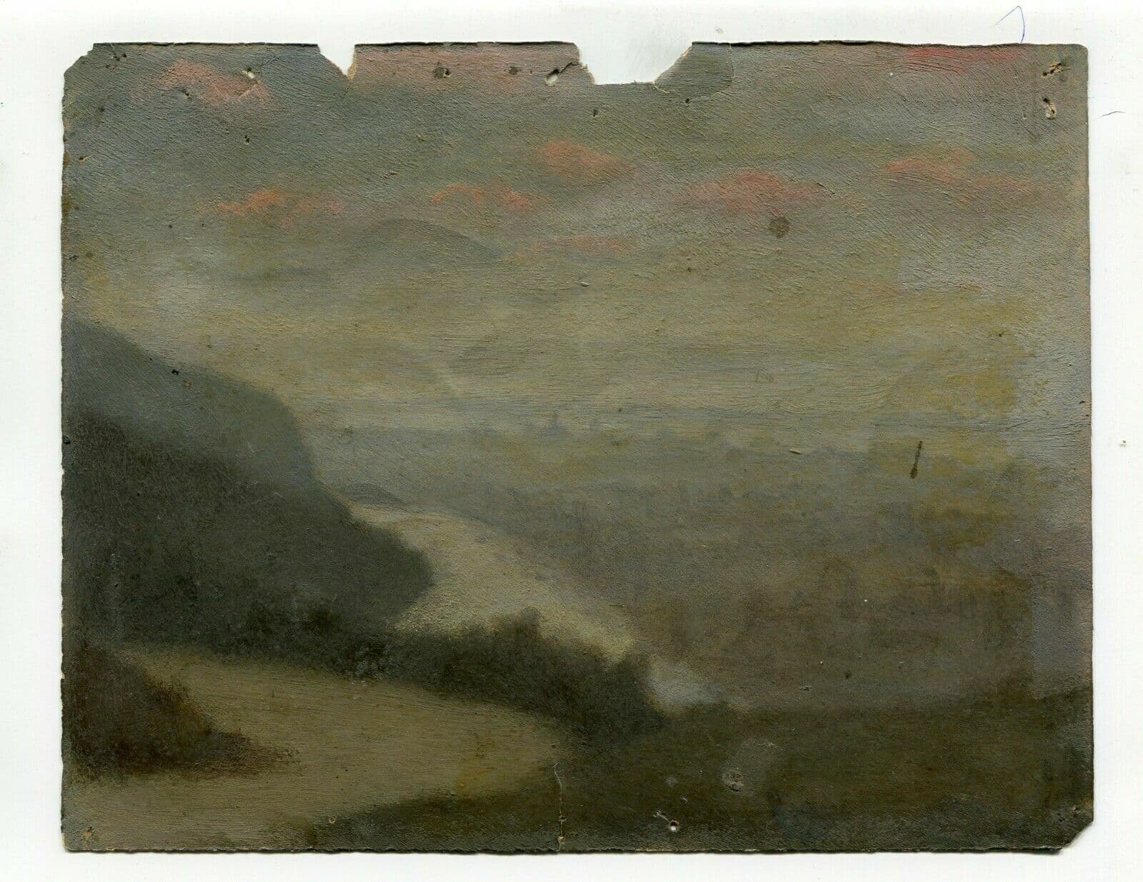 Drawing 19th century Landscape at Sunset image 2