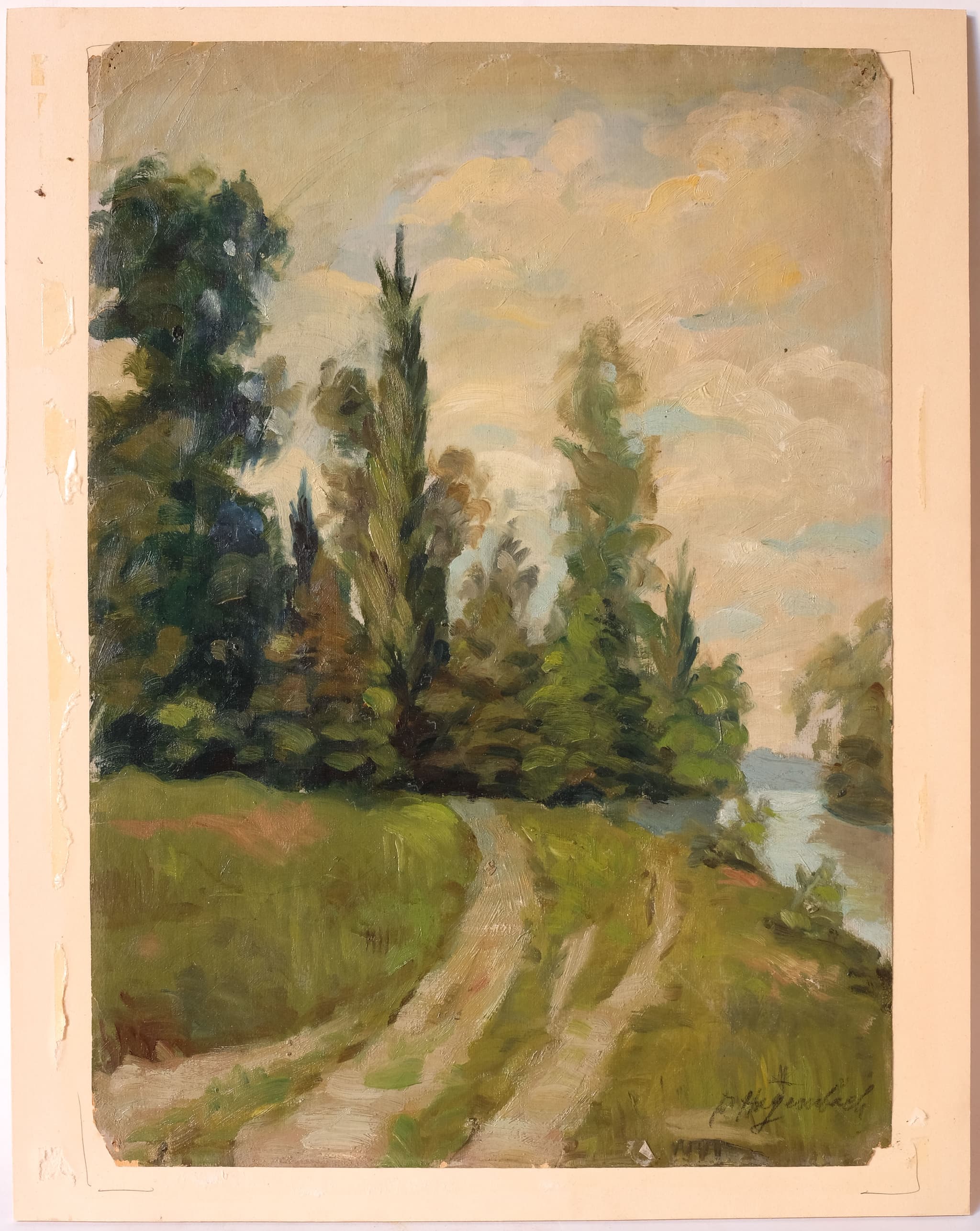 Painting Path to the Forest Landscape image 3