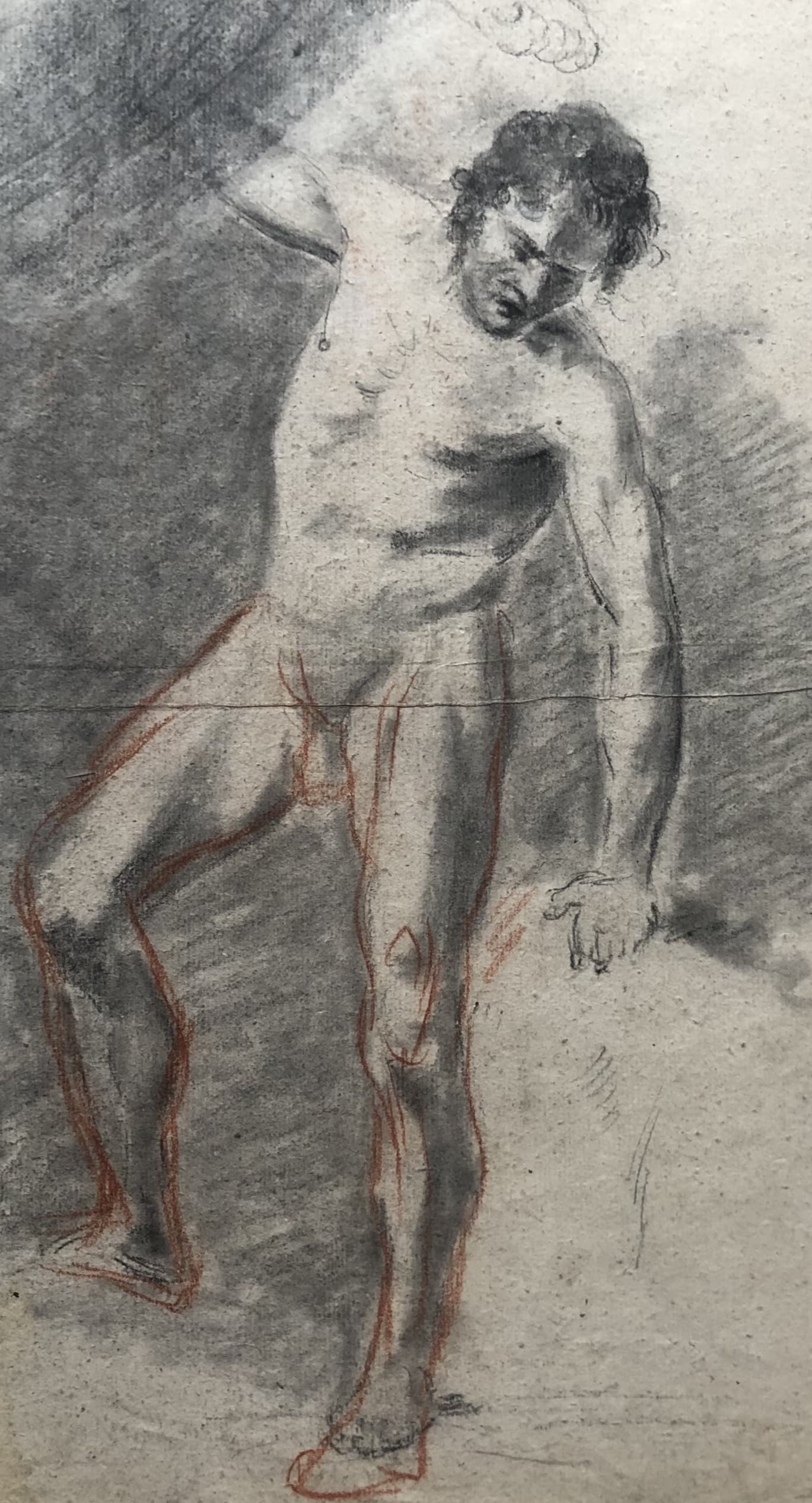 Drawing Nude Man Portrait Fighting image 1
