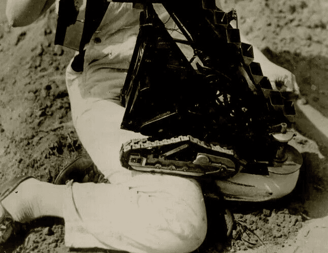 Vintage Photography Original Woman with Sand Digging Machine 1920 image 6