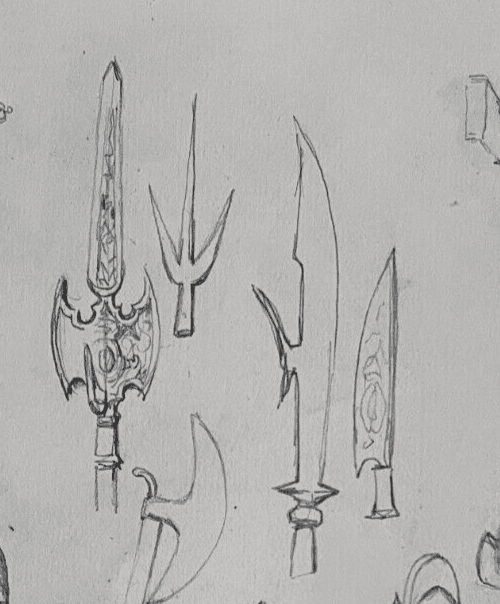 Antique Original Drawing 19th century Knight Portrait Armor Sketches image 2
