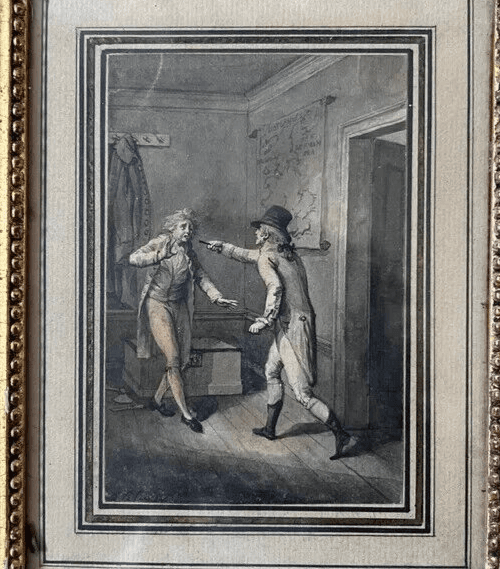 Antique Original Drawing Thomas STOTHARD (1755-1834) Shakespeare Scene image 6