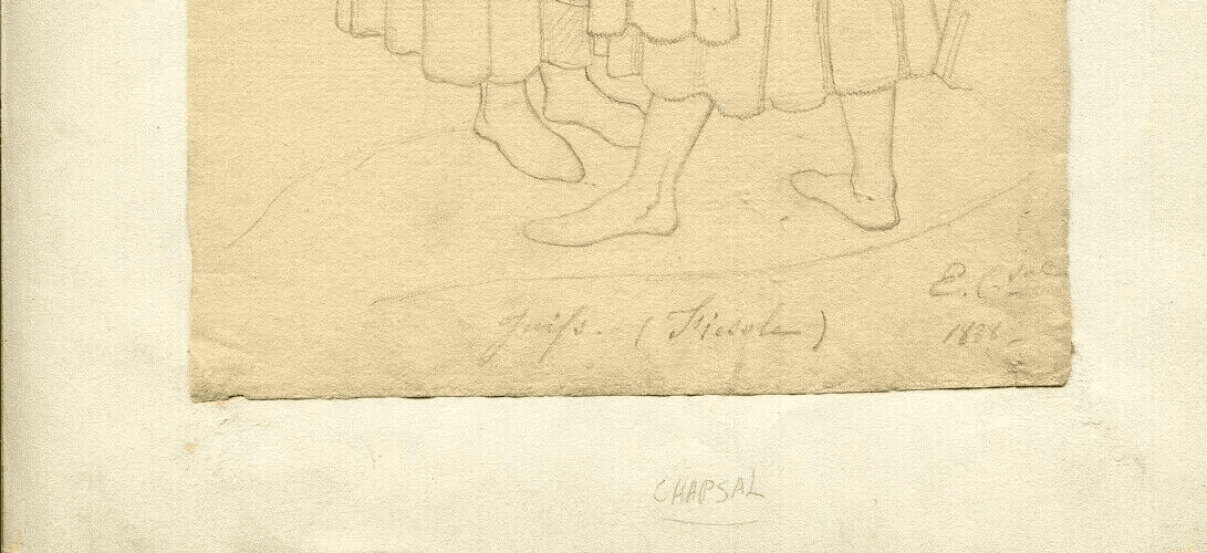 Antique Original Drawing signed Jean Eloi CHAPSAL (1811-1882) Jewish Men 1838 image 3