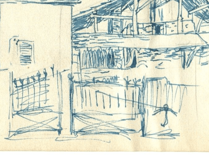 Vintage Ink Original Drawing Landscape Houses and Cityviews c 1933 image 5
