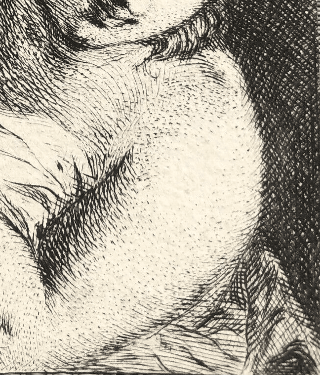Antique Etching Original Woman, Portrait, Nude, Man, Claude MELLAN (1598-1688)? image 6
