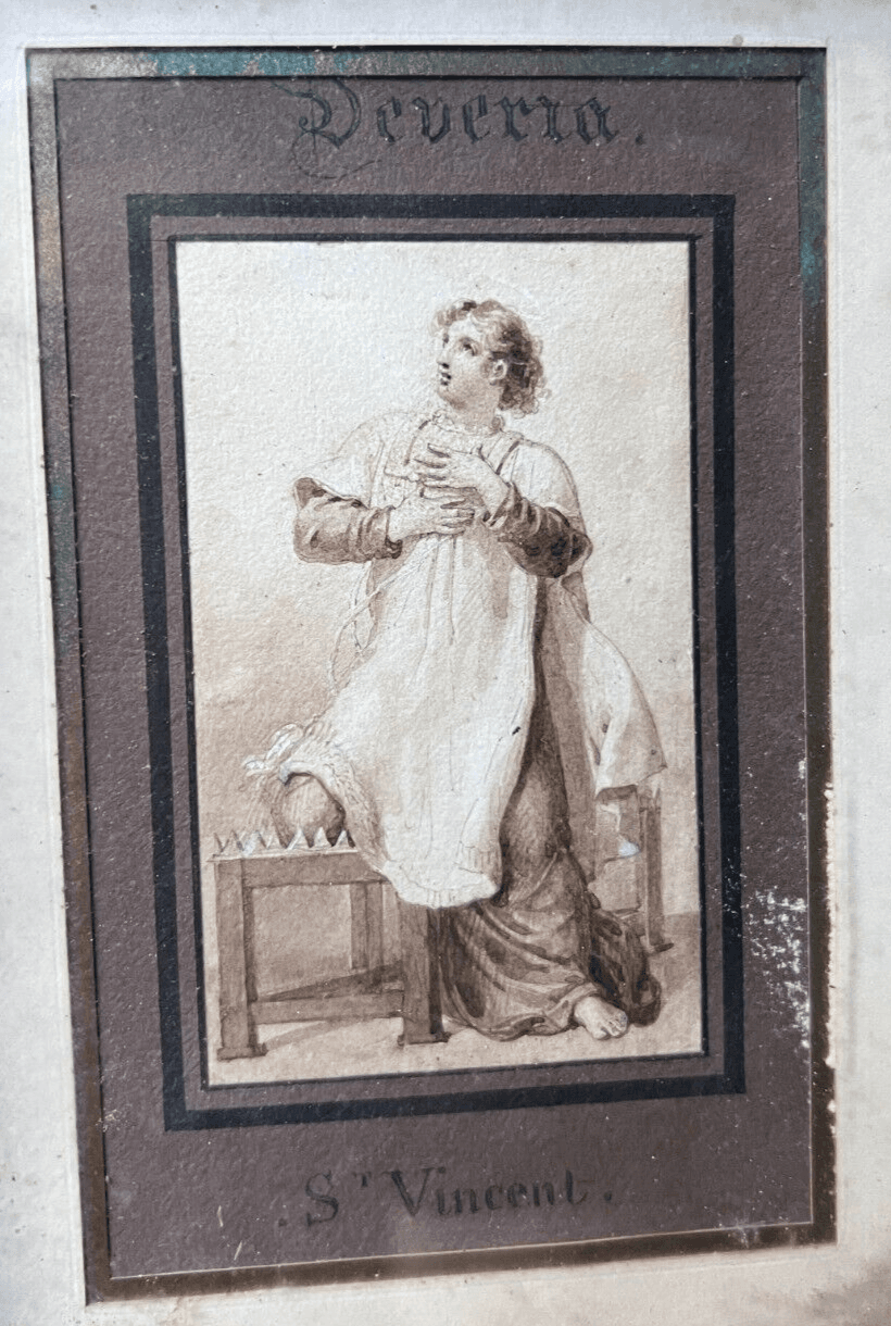 Eugène DEVÉRIA (1808-1865) Man Portrait St Vincent Drawing image 1