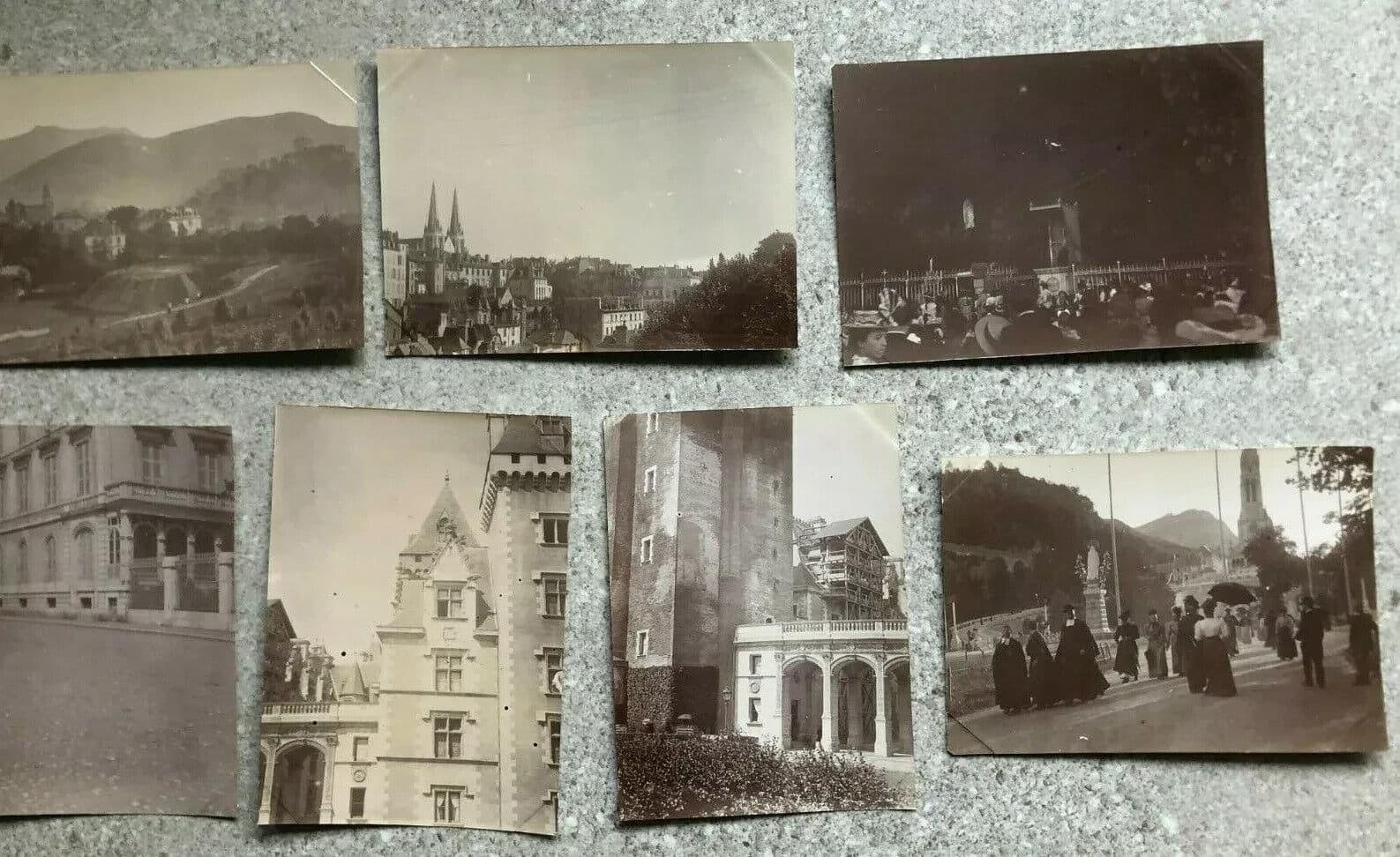 Vintage Photographs Lot x7 Lourdes, France, Pau, St Jacques Church 1902 image 5