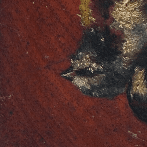 Antique Painting Original 19th century Birds, Still Life image 3