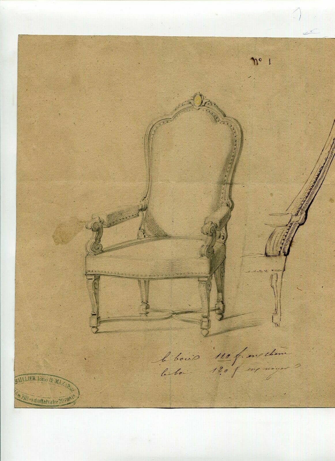 Drawing Chair Design, Sketch image 2