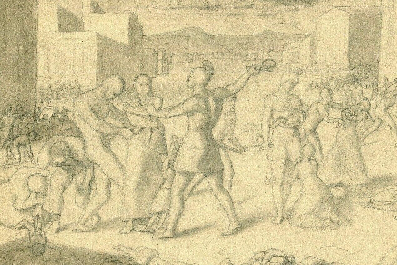 Drawing Massacre of the Innocents 1834 Original