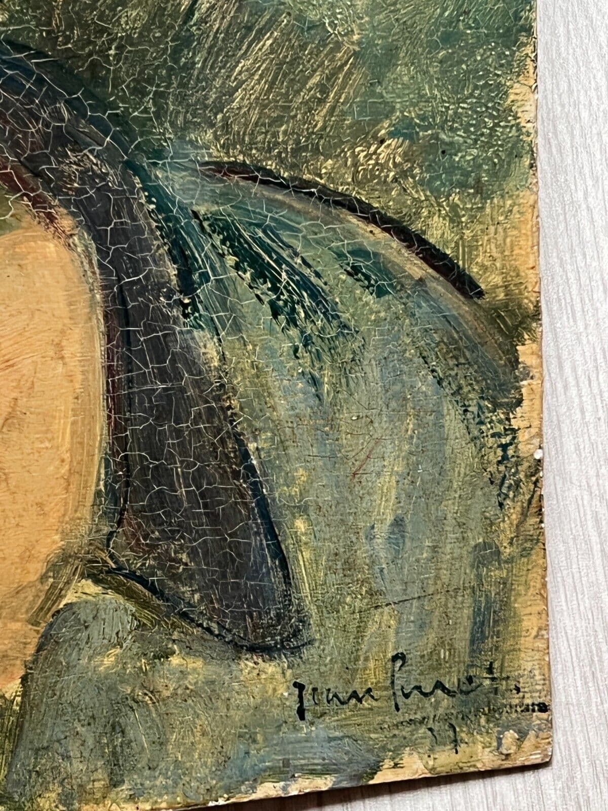 Antique Painting Oil Original Blonde Woman Portrait image 3