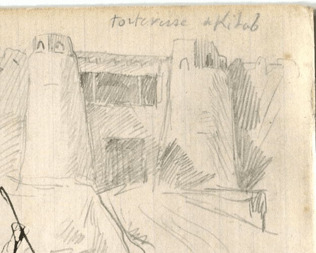 Vintage Ink Original Drawing People, Architecture, Landscape, Figures image 3