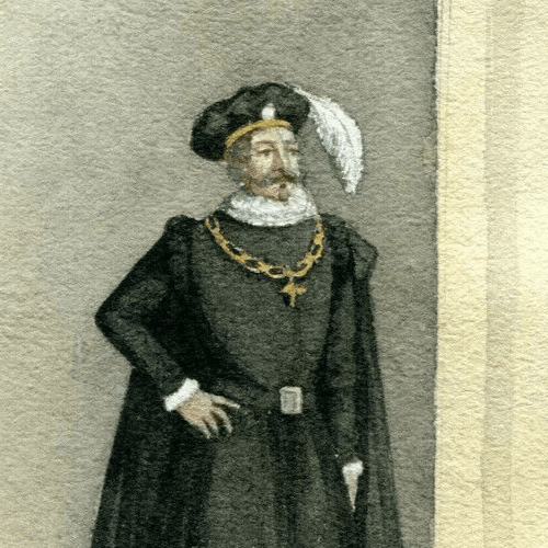 Vintage Drawing Original Man from the Church - Vatican image 2