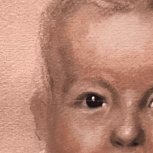 Antique Old Painting signed FERRIER-JOURDAIN (XX) Baby Portrait image 2