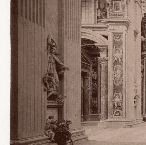 Vintage Photograph Italy, Roma Landscape, St Pierre Vatican 1901 image 3