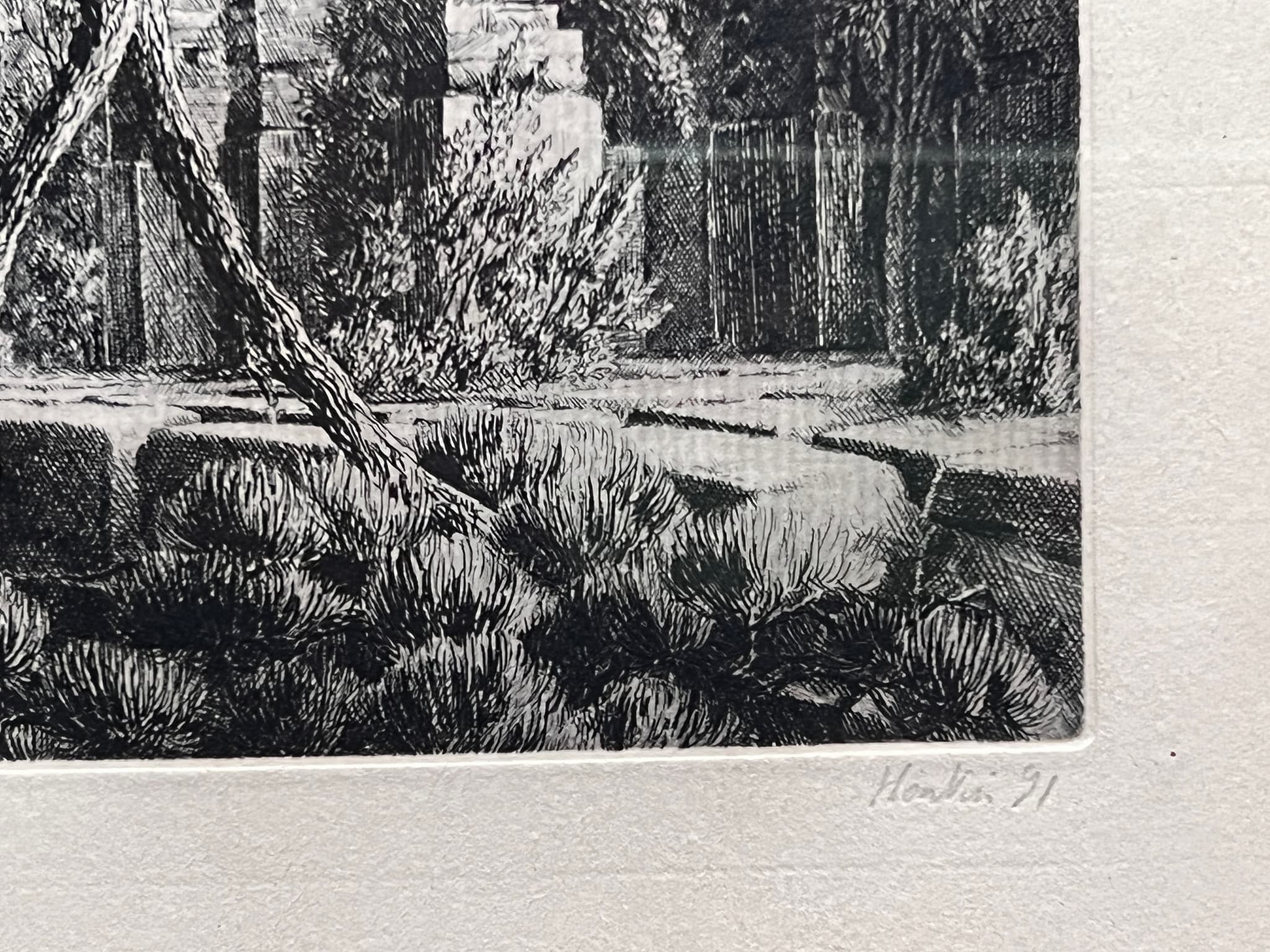 Drawing by François HOUTIN (1950) Pyramid Landscape image 3