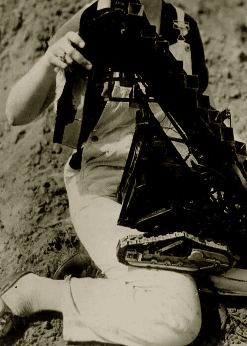 Vintage Photography Original Woman with Sand Digging Machine 1920 image 4