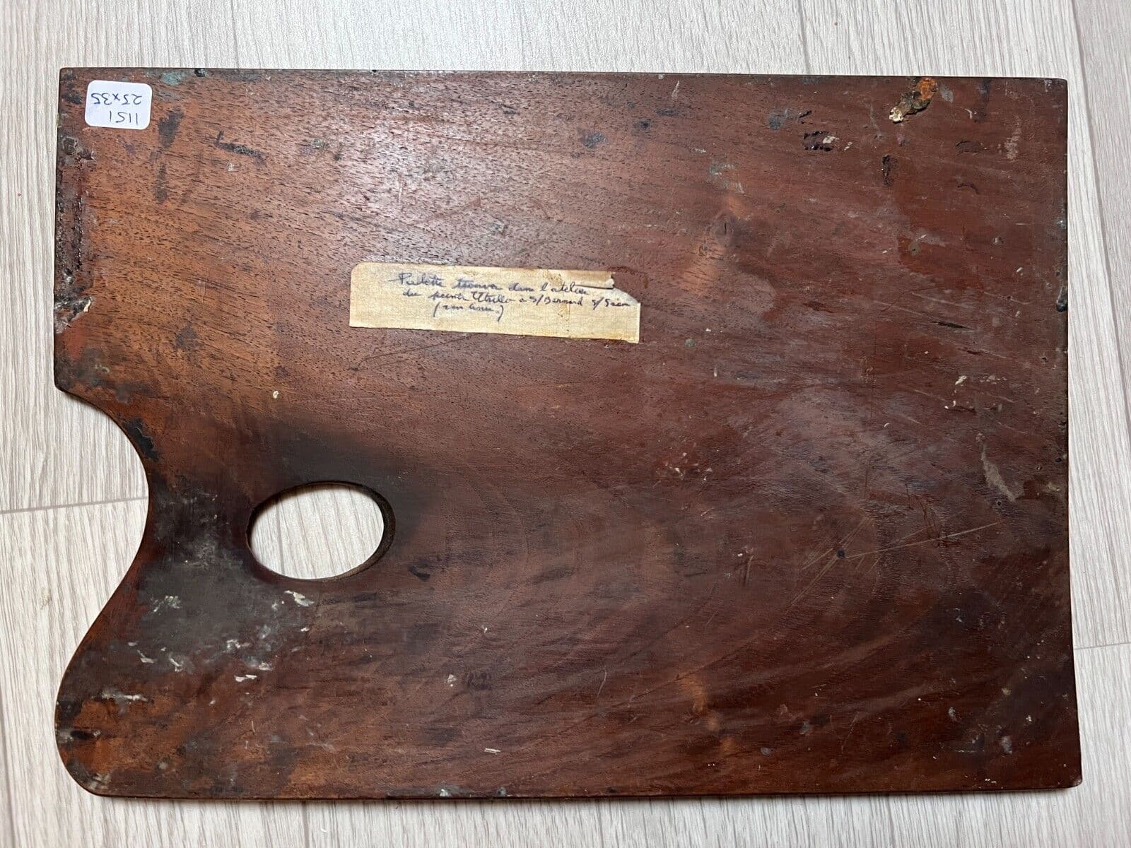 Antique Painting Artist Palette Saint Bernard sur Saône Studio, Utrillo image 7